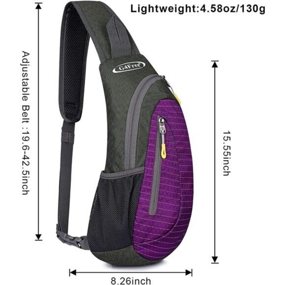 Sling Bags Men and Women Shoulder Backpack Small Cross Body Chest Sling Backpack - Picture 3 of 7